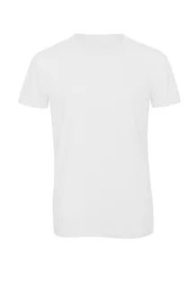 B&C TriBlend T-shirt in White, voorkant