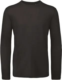 B&C Inspire men's long-sleeved T-shirt in Black, voorkant