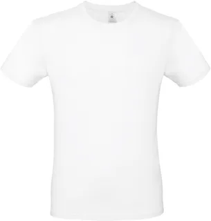 B&C #E150 men's T-shirt in White, voorkant