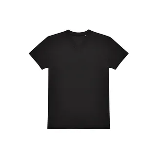 B&C T-shirt met V-hals #150 in Black, voorkant