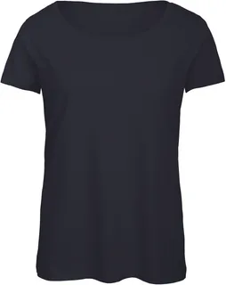 B&C Dames Triblend T-shirt in Navy, voorkant