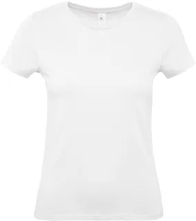 B&C #E150 women's T-shirt in White, voorkant