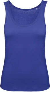B&C Inspire women's tank top, organic cotton in Cobalt Blue, voorkant