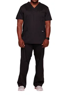 Cherokee Men's tunic with V-neck in Black, voorkant