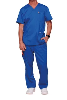 Cherokee Men's tunic with V-neck in Royal, voorkant