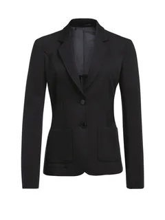 Brook Taverner Jersey Libre dames blazer in Black, voorkant