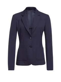 Brook Taverner Jersey Libre dames blazer in Navy, voorkant