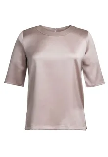 Brook Taverner Blouse Ravenna in Taupe, voorkant