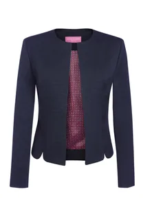 Brook Taverner Jasje Vega in Navy Pin Dot, voorkant