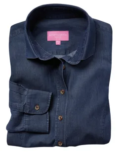 Brook Taverner Overhemd Banff in Denim, voorkant