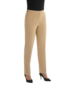 Brook Taverner Damespantalon Eleanor slimfit in Sand, voorkant