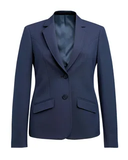 Brook Taverner Dames Colbert Margot, getailleerde snit in Denim, voorkant