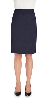 Brook Taverner Juliet Rok in Navy Pin Dot, voorkant