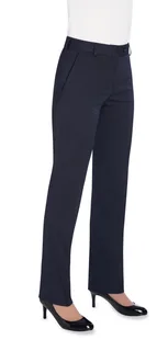 Brook Taverner Pantalon Bianca in Navy Pin Dot, voorkant