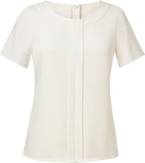 Brook Taverner Blouse in Chinese crêpe FELINA in Cream, voorkant