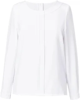 Brook Taverner Riola Crepe de Chine blouse in White, voorkant