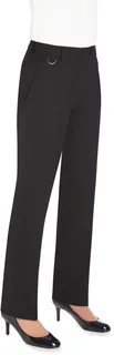 Brook Taverner Straight-leg trousers in Black, voorkant