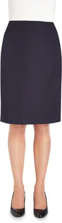 Brook Taverner Pluto Straight Rok in Navy, voorkant