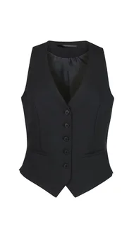 Brook Taverner Luna dames gilet in Black, voorkant