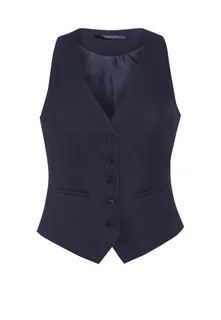 Brook Taverner Luna dames gilet in Navy, voorkant