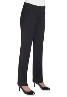 Brook Taverner Slim fit pantalon Genoa in Black, voorkant