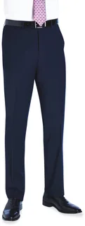 Brook Taverner Flat front pantalon AVALINO in Navy, voorkant