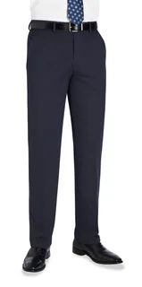 Brook Taverner Pantalon Phoenix in Navy Pin Dot, voorkant