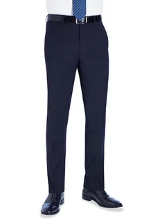 Brook Taverner Slim Fit Pantalon Cassino in Navy, voorkant