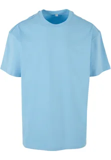 Build Your Brand Oversized T-shirt zware stof in Balticblue, voorkant