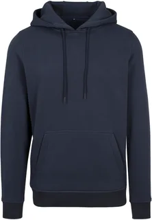 Build Your Brand Heavyweight hoodie in Navy, voorkant