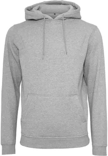 Build Your Brand Heavyweight hoodie in Heather grey, voorkant