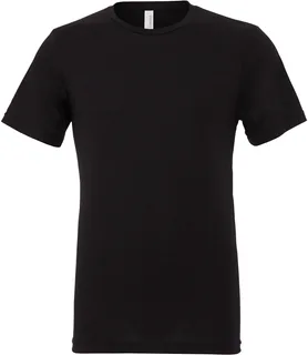 BELLA+CANVAS Unisex Triblend T-shirt met korte mouwen in Solid Black Triblend, voorkant