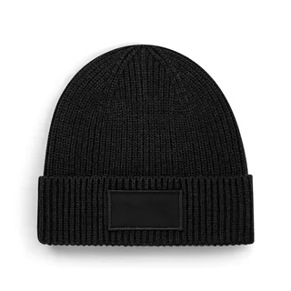 Beechfield Trendy muts met patch in Black, voorkant