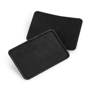 Beechfield Cotton removable patch in Black, voorkant