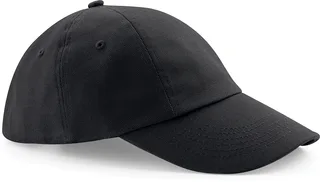 Beechfield Low-profile drill cotton cap in Black, voorkant