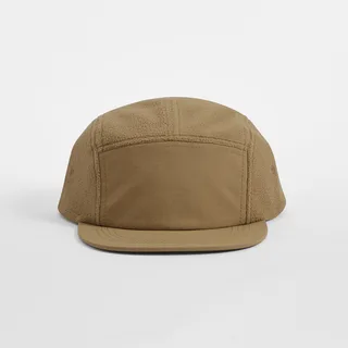 Beechfield Outdoor camper cap in recycled fleece in Biscuit, voorkant