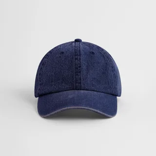 Beechfield Denim cap in Indigo, voorkant