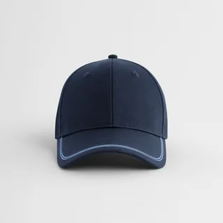 Beechfield Sports cap in Navy / Sky, voorkant