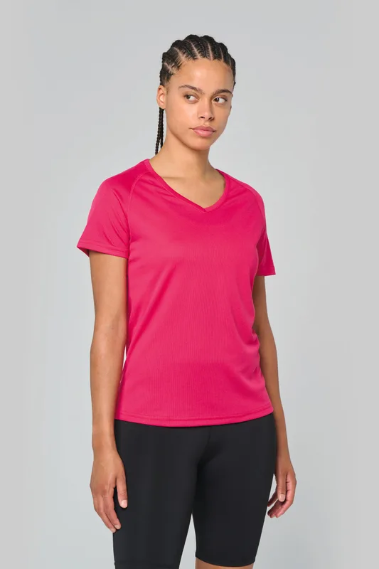 Proact Ladies’ V-neck short-sleeved sports T-shirt