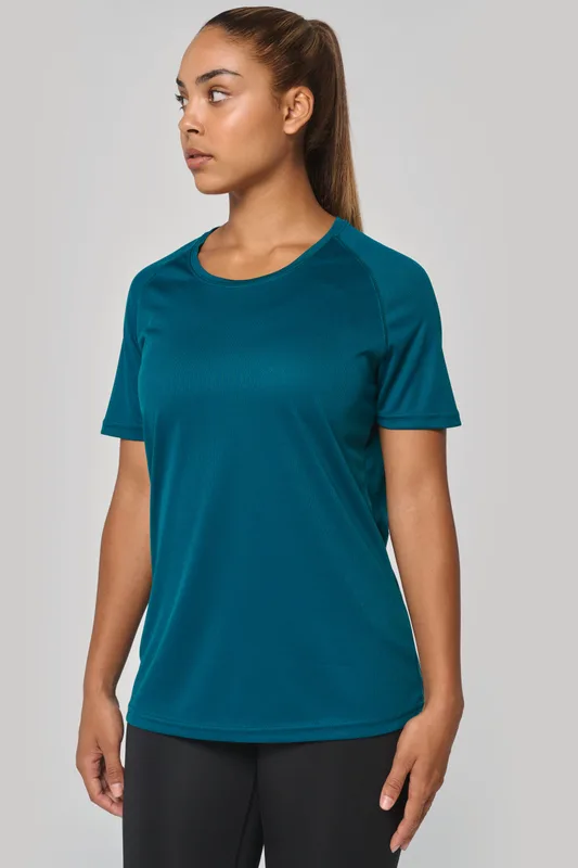 Proact Gerecycled damessport-T-shirt met ronde hals