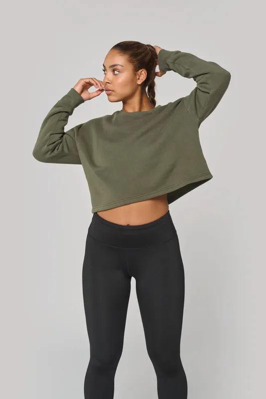Proact Cropped damessweater met ronde hals
