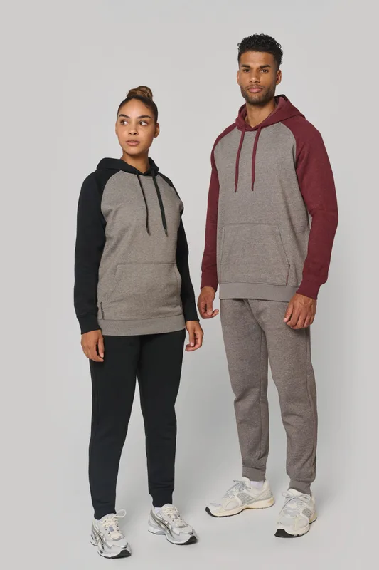 Proact Tweekleurige sweater met capuchon volwassene