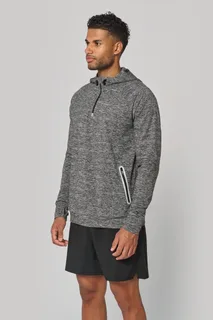 Proact Unisex zip neck hooded sports sweatshirt – foto 2
