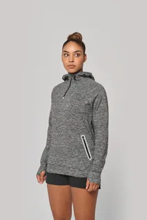 Proact Unisex zip neck hooded sports sweatshirt – foto 4