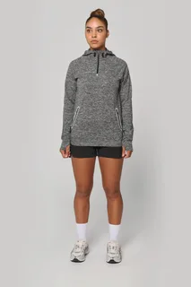 Proact Unisex zip neck hooded sports sweatshirt – foto 8