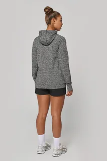 Proact Unisex zip neck hooded sports sweatshirt – foto 9