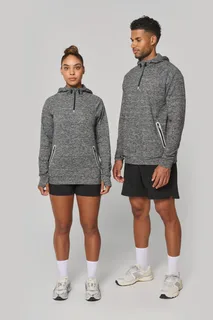 Proact Unisex zip neck hooded sports sweatshirt – foto 10