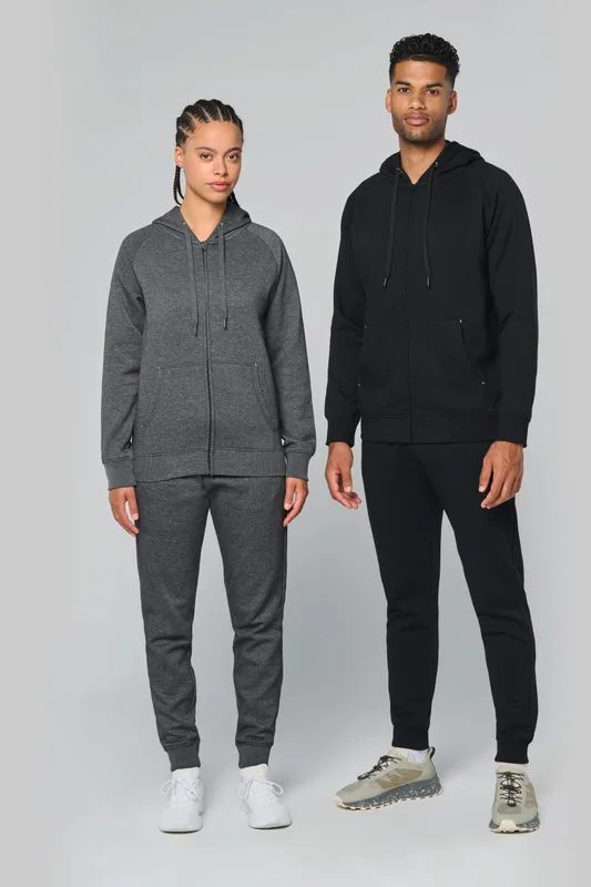 Proact Unisex sweatvest met capuchon