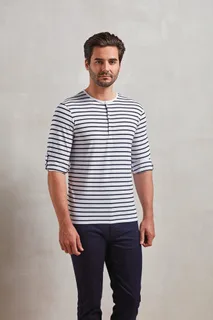 Premier Long John heren T-shirt met opgerolde mouwen – foto 1