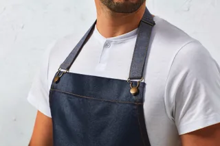 Premier District halterschort in gewaxte denimlook – foto 4